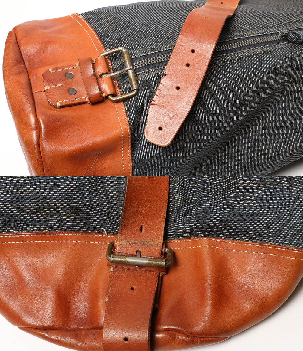 RRL RALPH LAUREN ショルダーバッグ ピンドットストライプ レザー ONE SHOULDER メンズ ダブルアールエル