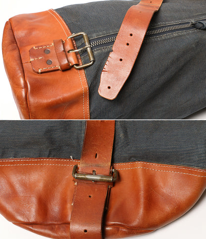 RRL RALPH LAUREN ショルダーバッグ ピンドットストライプ レザー ONE SHOULDER メンズ ダブルアールエル