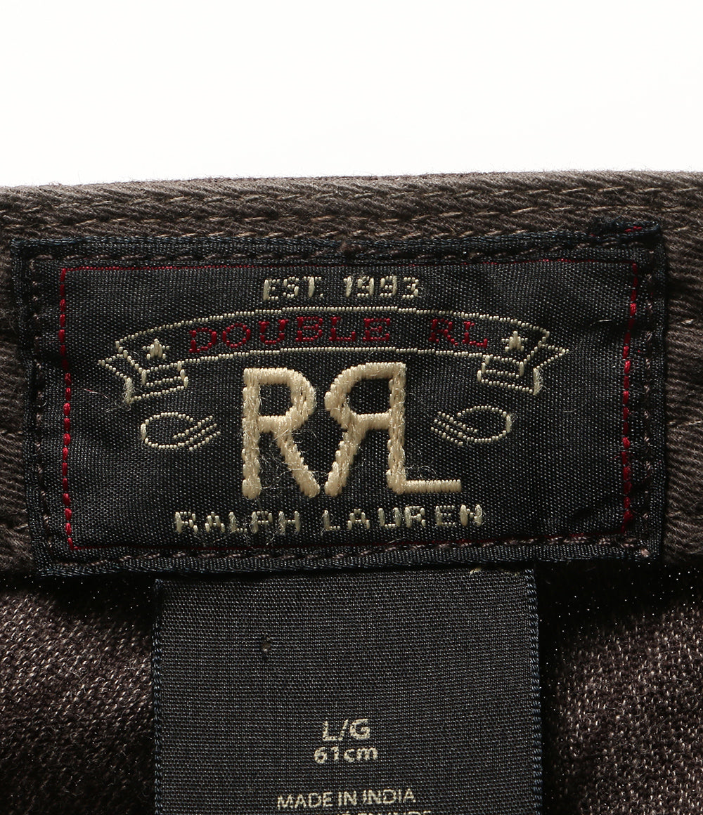 RRL RALPH LAUREN レイルロード キャップ ブラックストライプシャンブレー メンズ SIZE L ダブルアールエル