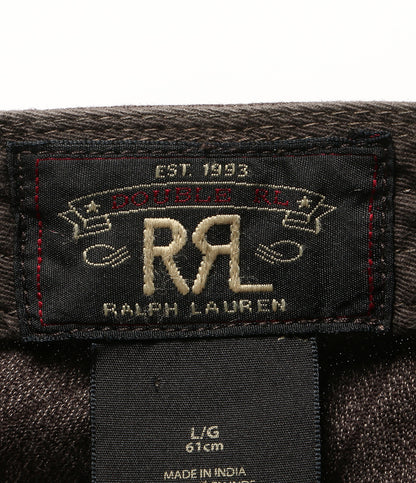 RRL RALPH LAUREN レイルロード キャップ ブラックストライプシャンブレー メンズ SIZE L ダブルアールエル