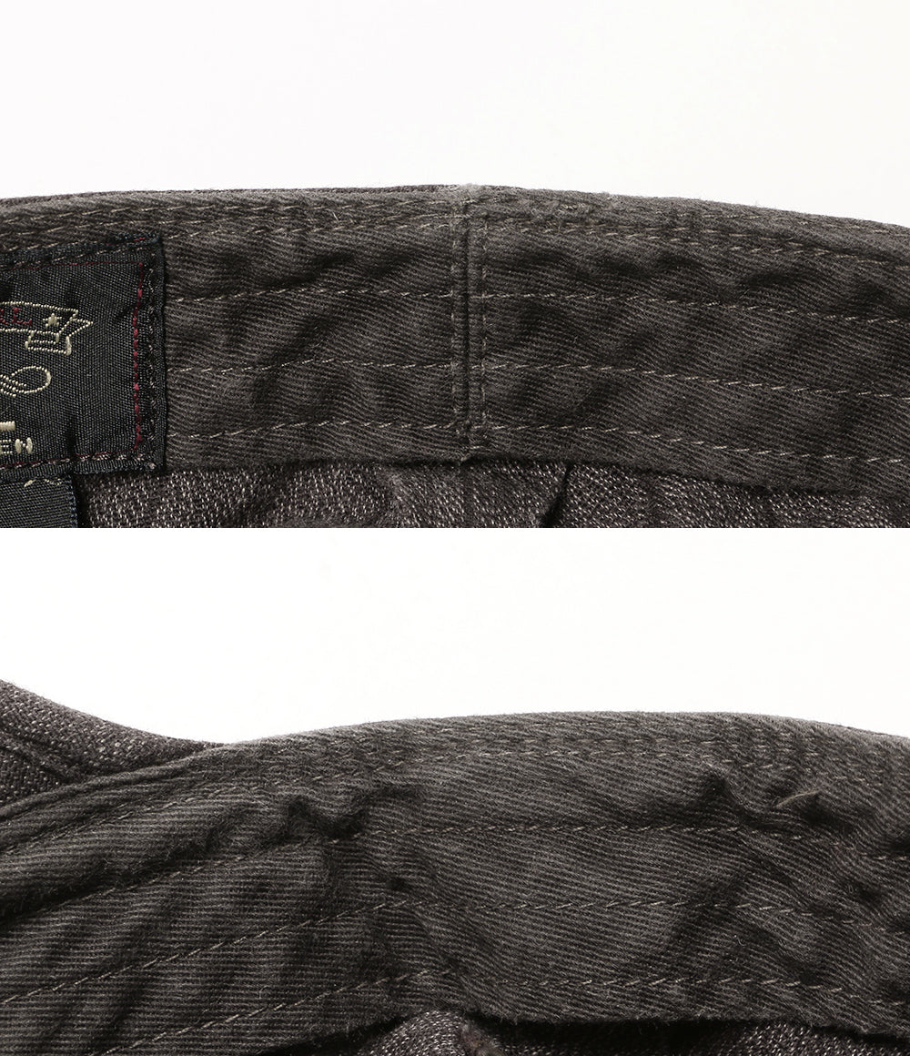 RRL RALPH LAUREN レイルロード キャップ ブラックストライプシャンブレー メンズ SIZE L ダブルアールエル