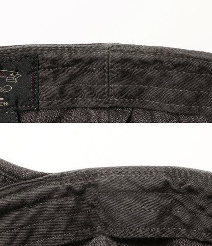 RRL RALPH LAUREN レイルロード キャップ ブラックストライプシャンブレー メンズ SIZE L ダブルアールエル