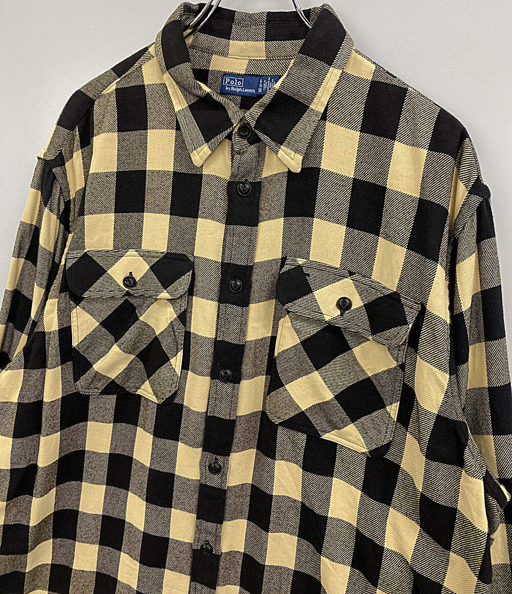 POLO RALPH LAUREN オーバーサイズ プラッド コットン ユーティリティシャツ メンズ SIZE XL ポロ・ラルフローレン