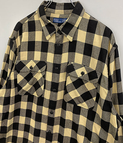 POLO RALPH LAUREN オーバーサイズ プラッド コットン ユーティリティシャツ メンズ SIZE XL ポロ・ラルフローレン