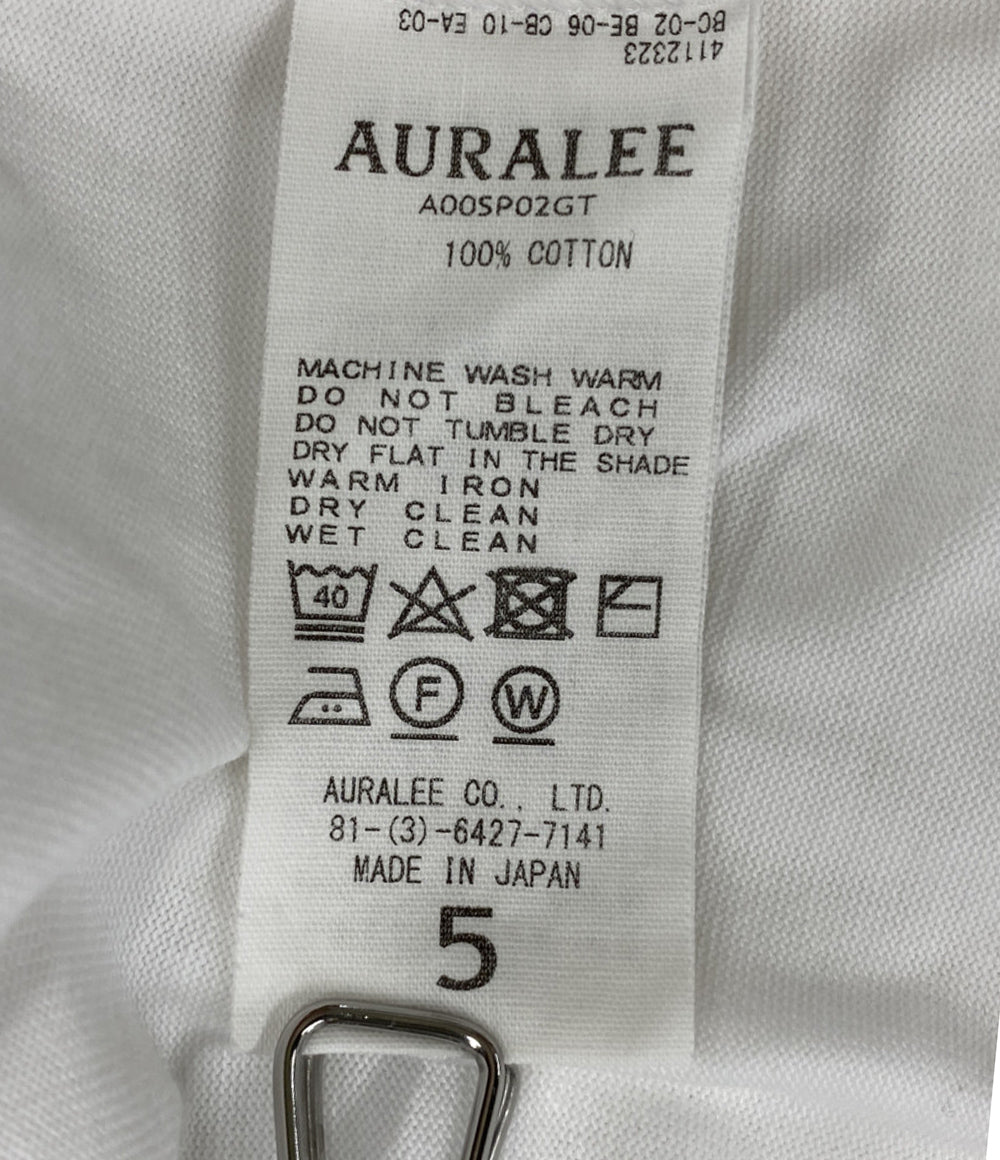AURALEE 半袖Ｔシャツ LUSTER PLAITING TEE ホワイト メンズ SIZE 5 オーラリー