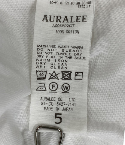 AURALEE 半袖Ｔシャツ LUSTER PLAITING TEE ホワイト メンズ SIZE 5 オーラリー
