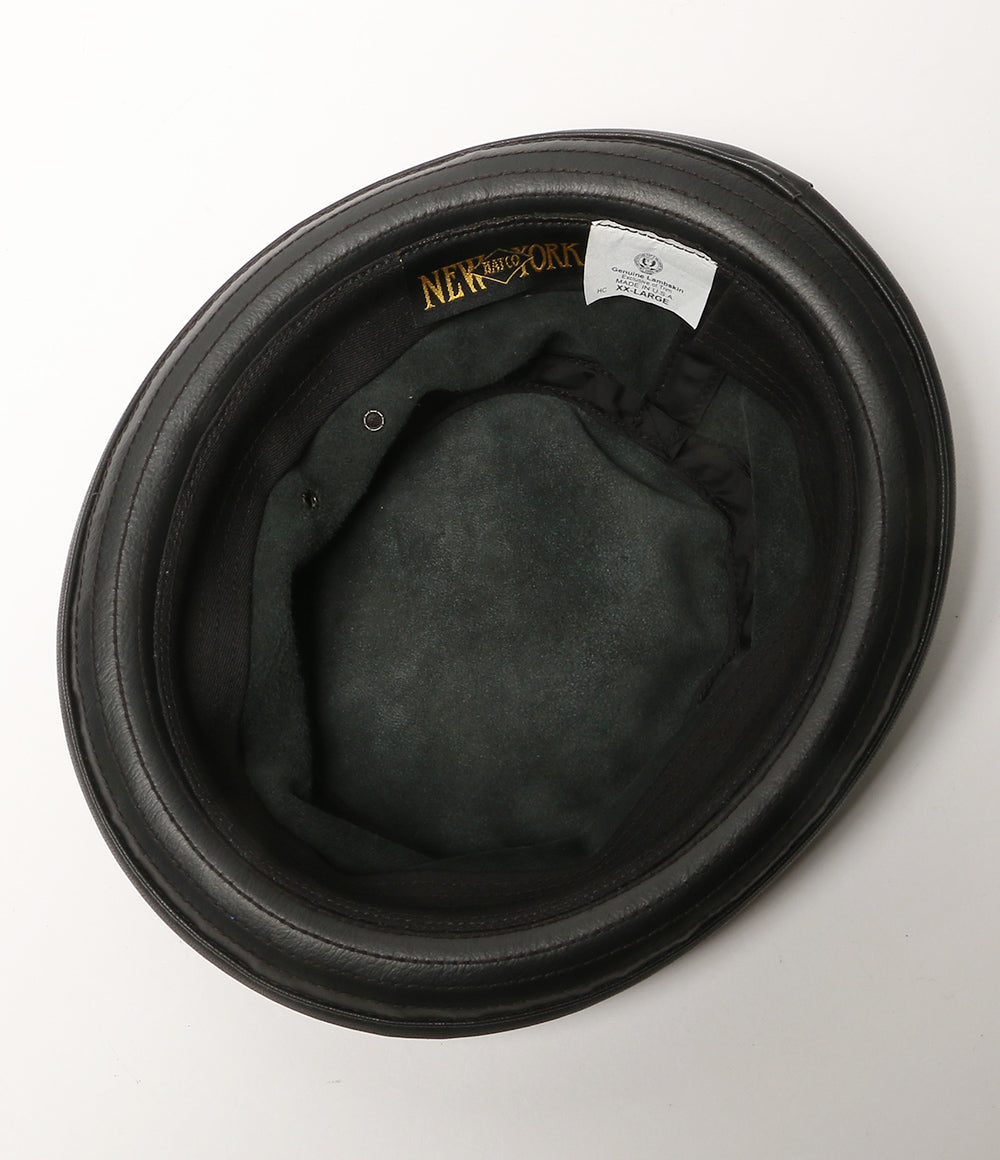 NEW YORK HAT ハット レザー ブラック メンズ SIZE XXL ニューヨークハット