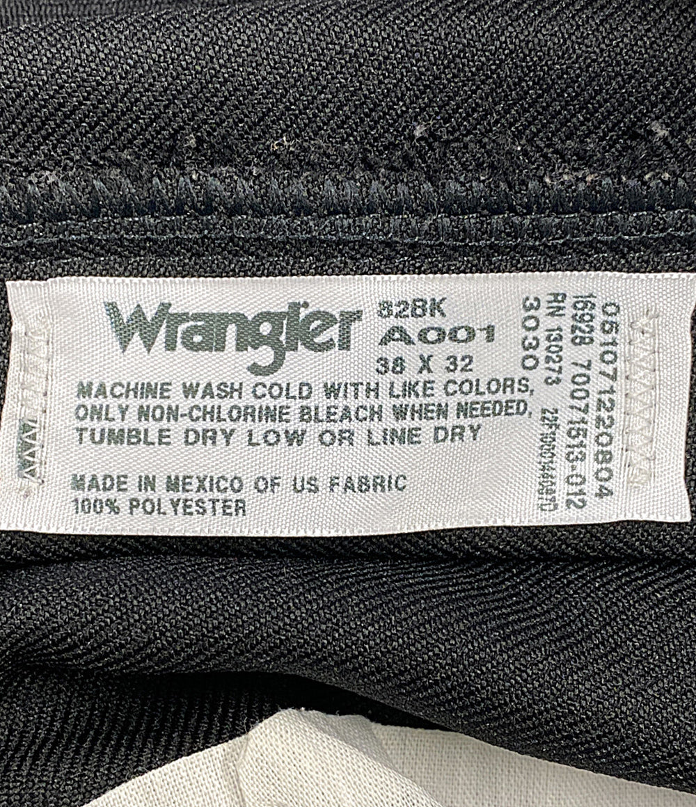wrangler パンツ ランチャー フレア POLYESTER BLK メンズ SIZE 38X32 ラングラー