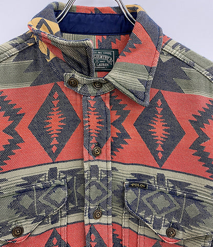 POLO COUNTRY RALPH LAUREN ネイティブ柄 JACQUARD シャツジャケット チンスト メンズ SIZE M ポロカントリー ラルフローレン