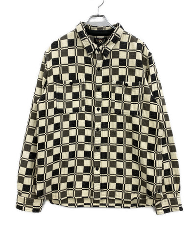 RRL RALPH LAUREN 長袖シャツ チェック ブラッシュド ジャガードワーク メンズ SIZE L ダブルアールエル