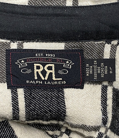 RRL RALPH LAUREN 長袖シャツ チェック ブラッシュド ジャガードワーク メンズ SIZE L ダブルアールエル