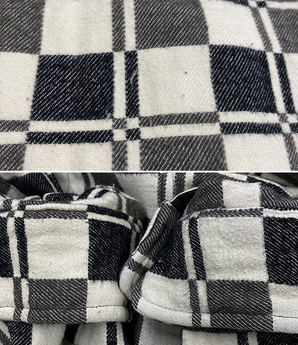 RRL RALPH LAUREN 長袖シャツ チェック ブラッシュド ジャガードワーク メンズ SIZE L ダブルアールエル