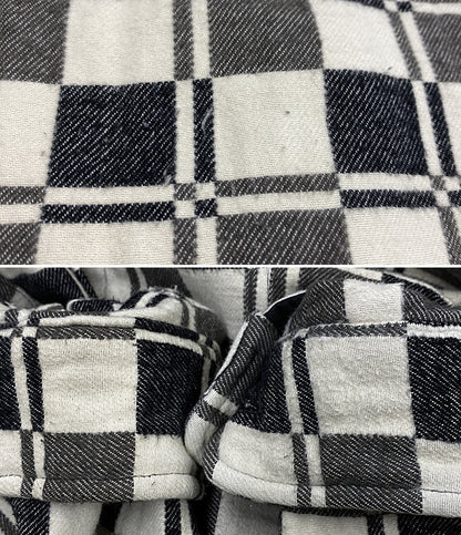 RRL RALPH LAUREN 長袖シャツ チェック ブラッシュド ジャガードワーク メンズ SIZE L ダブルアールエル
