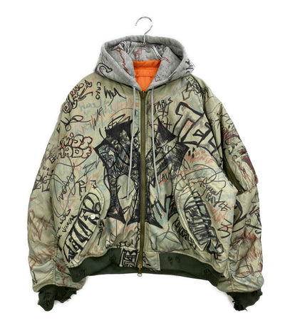 mowalola モワローラ ブルゾン graffiti bomber jacket カーキ 25AW メンズ SIZE L