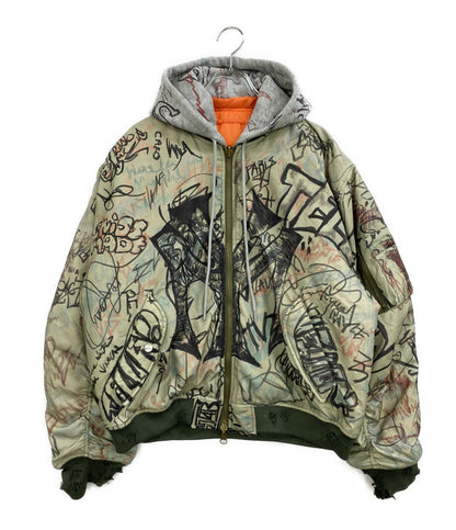 mowalola モワローラ ブルゾン graffiti bomber jacket カーキ 25AW メンズ SIZE L