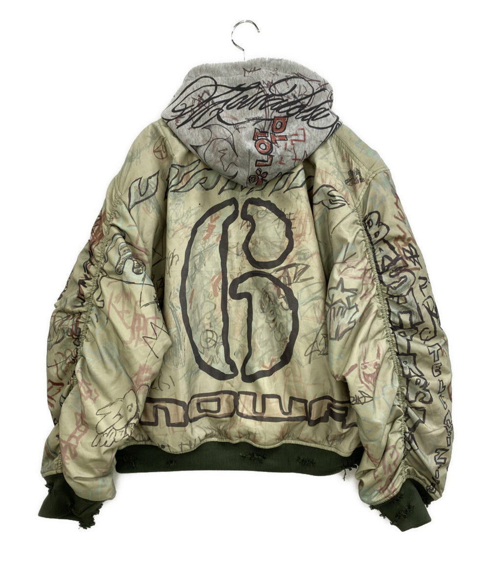 mowalola モワローラ ブルゾン graffiti bomber jacket カーキ 25AW メンズ SIZE L