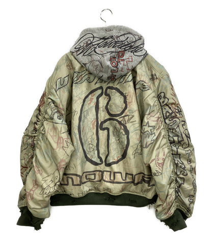 mowalola モワローラ ブルゾン graffiti bomber jacket カーキ 25AW メンズ SIZE L
