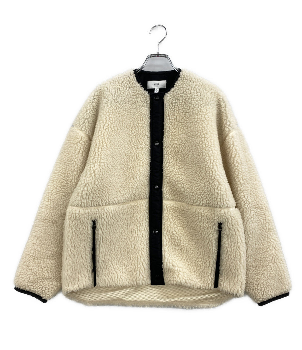 HYKE フリースジャケット オフホワイト 212-17176 012 レディース SIZE 1 ハイク
