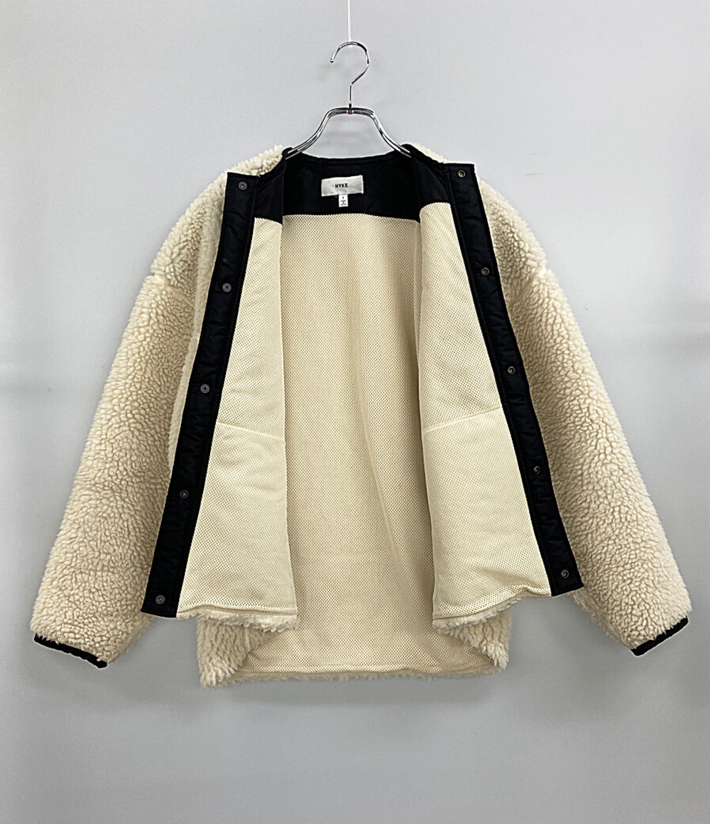 HYKE フリースジャケット オフホワイト 212-17176 012 レディース SIZE 1 ハイク