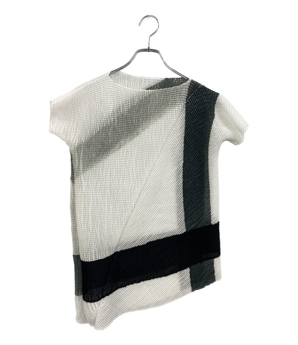 ISSEY MIYAKE 半袖シャツ ホワイトベース IM31FJ116 レディース SIZE 2 イッセイミヤケ