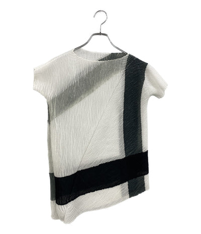 ISSEY MIYAKE 半袖シャツ ホワイトベース IM31FJ116 レディース SIZE 2 イッセイミヤケ
