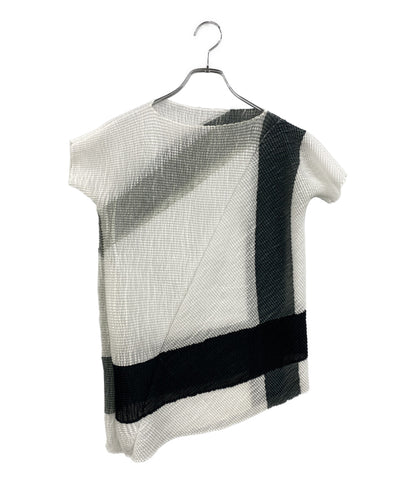 ISSEY MIYAKE 半袖シャツ ホワイトベース IM31FJ116 レディース SIZE 2 イッセイミヤケ