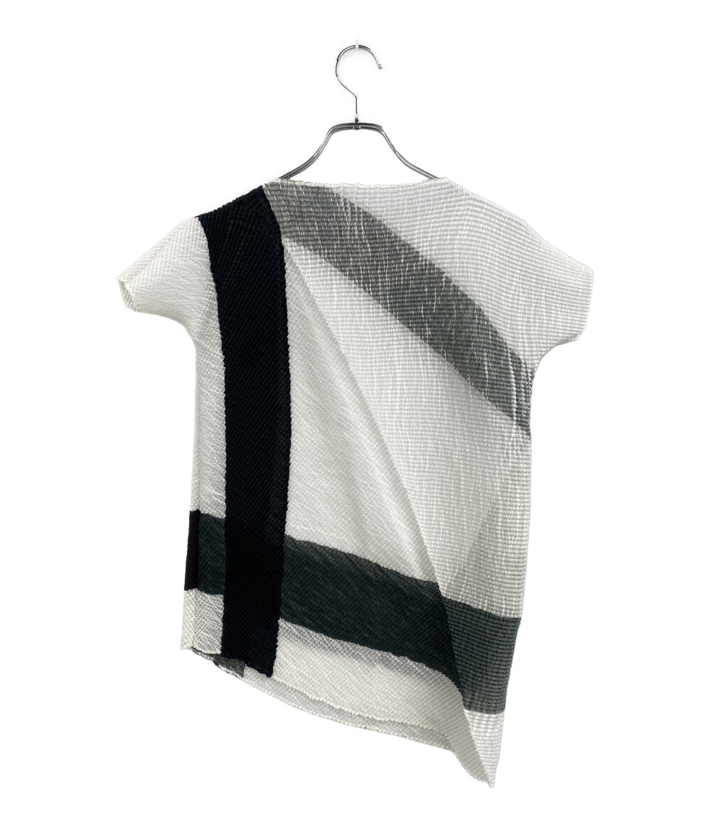 ISSEY MIYAKE 半袖シャツ ホワイトベース IM31FJ116 レディース SIZE 2 イッセイミヤケ