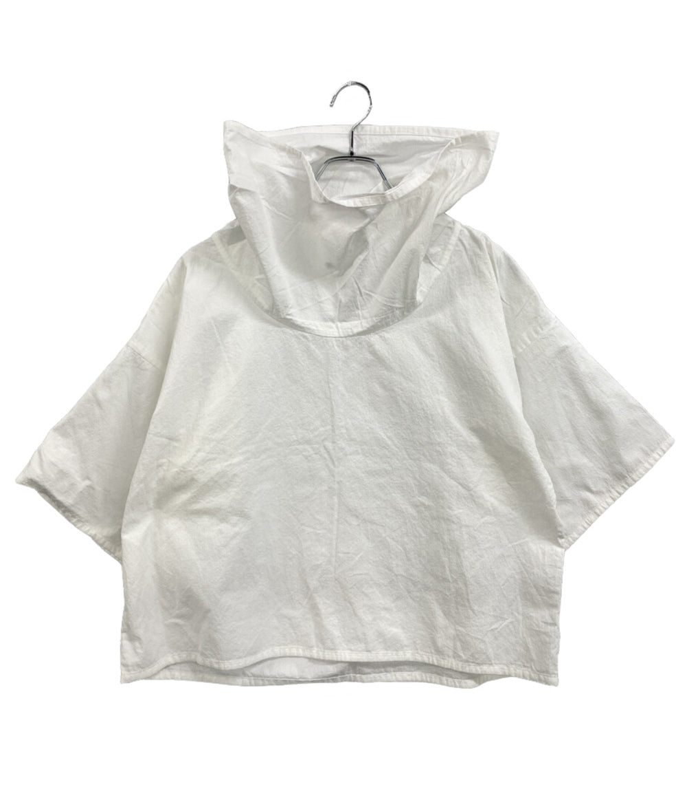 ISSEY MIYAKE 半袖シャツ ハイネック ホワイト IM92FJ501 レディース SIZE 2 イッセイミヤケ