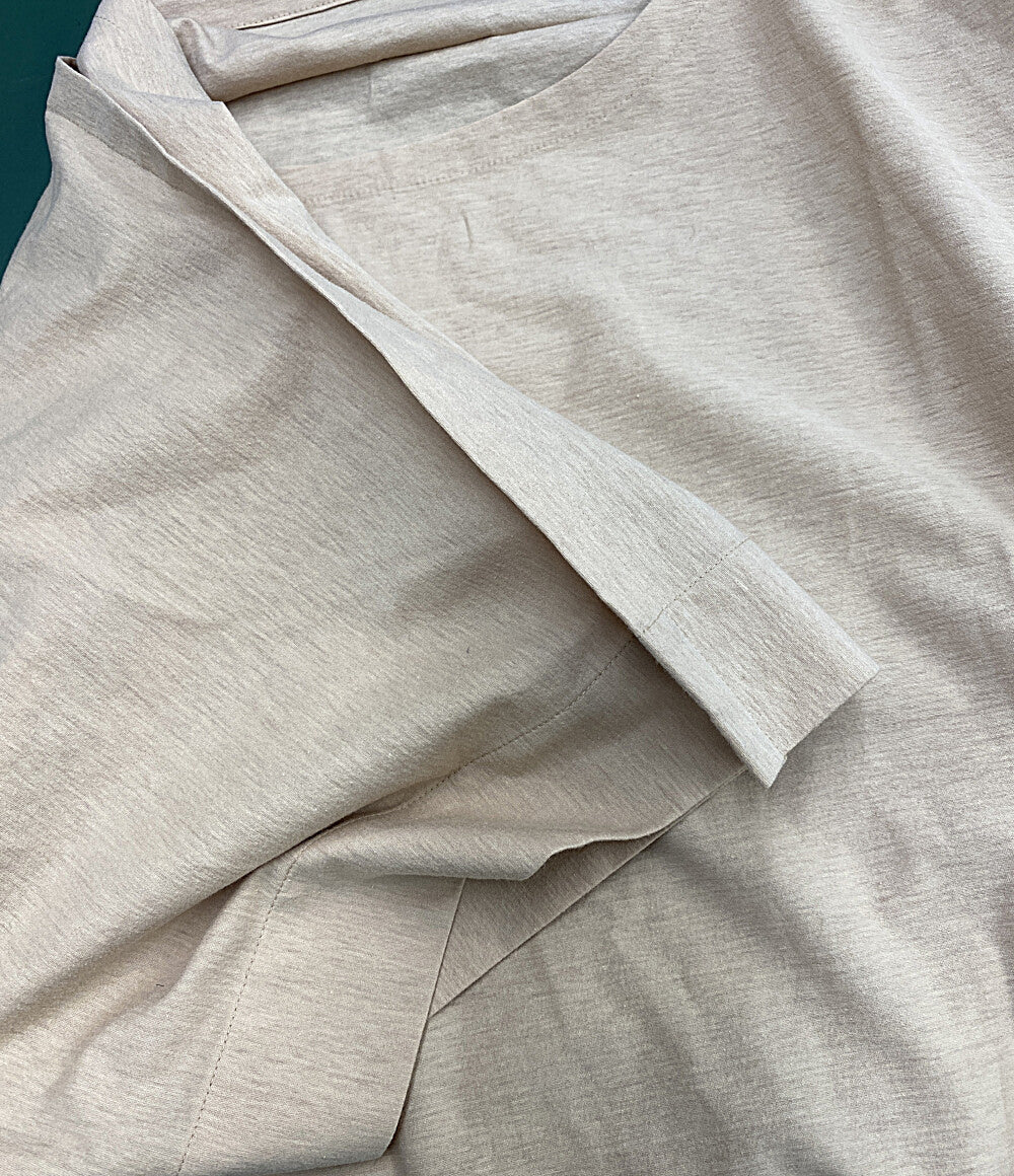 美品 ISSEY MIYAKE 半袖シャツ スモック ベージュ IM92JK510 レディース SIZE 2 イッセイミヤケ