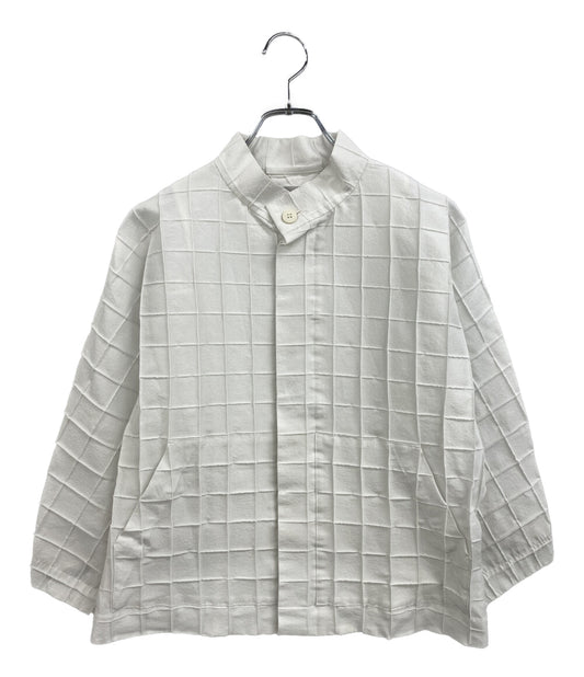 ISSEY MIYAKE 長袖シャツ ホワイト IM41FC507 レディース SIZE 2 イッセイミヤケ