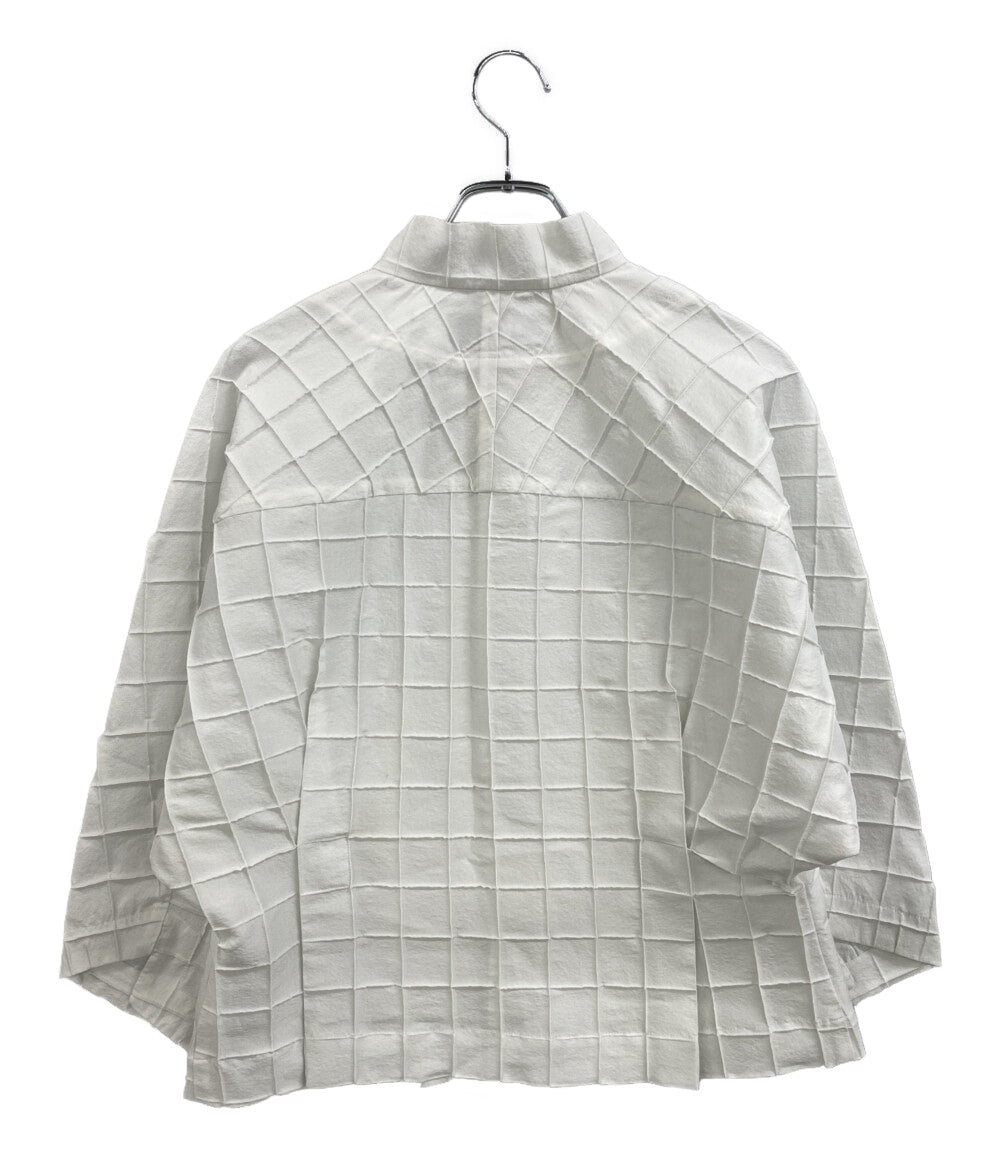 ISSEY MIYAKE 長袖シャツ ホワイト IM41FC507 レディース SIZE 2 イッセイミヤケ