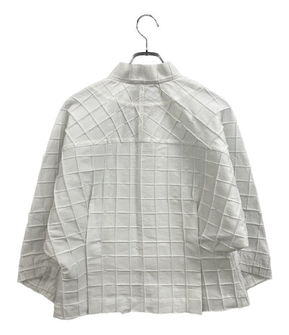 ISSEY MIYAKE 長袖シャツ ホワイト IM41FC507 レディース SIZE 2 イッセイミヤケ
