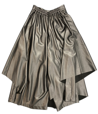 UN3D パンツ FAKE LEATHER ASYMME LAYERED PT 522450702301-01 レディース SIZE 38 アンスリード