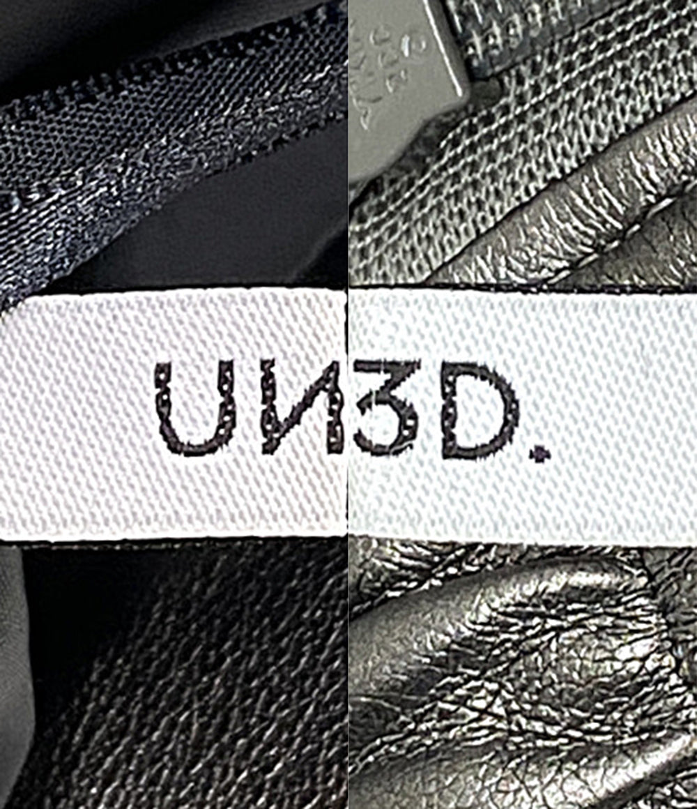 UN3D パンツ FAKE LEATHER ASYMME LAYERED PT 522450702301-01 レディース SIZE 38 アンスリード