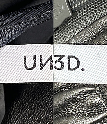 UN3D パンツ FAKE LEATHER ASYMME LAYERED PT 522450702301-01 レディース SIZE 38 アンスリード