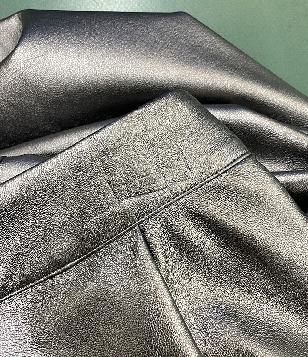 UN3D パンツ FAKE LEATHER ASYMME LAYERED PT 522450702301-01 レディース SIZE 38 アンスリード