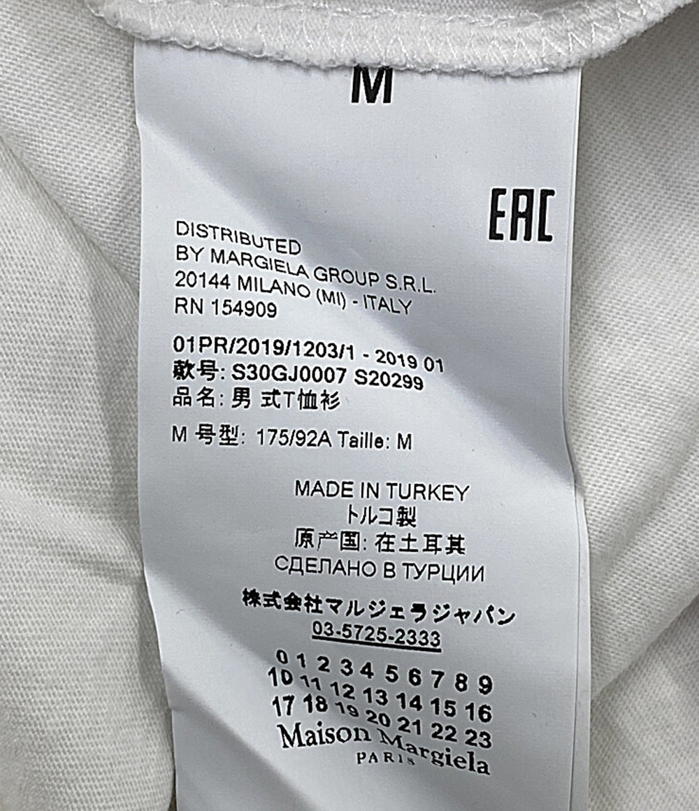 美品 Maison Margiela 半袖Ｔシャツ エイズT ホワイト 2019 S30GJ0007 メンズ SIZE M メゾンマルジェラ
