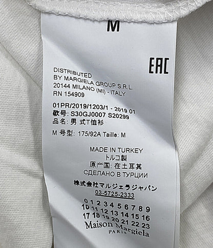 美品 Maison Margiela 半袖Ｔシャツ エイズT ホワイト 2019 S30GJ0007 メンズ SIZE M メゾンマルジェラ