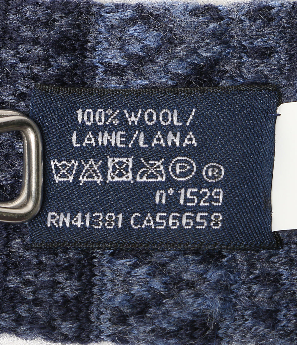 美品 POLO RALPH LAUREN ネクタイ フェア アイル ニット ウール ネイビー メンズ ポロ・ラルフローレン