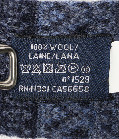 美品 POLO RALPH LAUREN ネクタイ フェア アイル ニット ウール ネイビー メンズ ポロ・ラルフローレン
