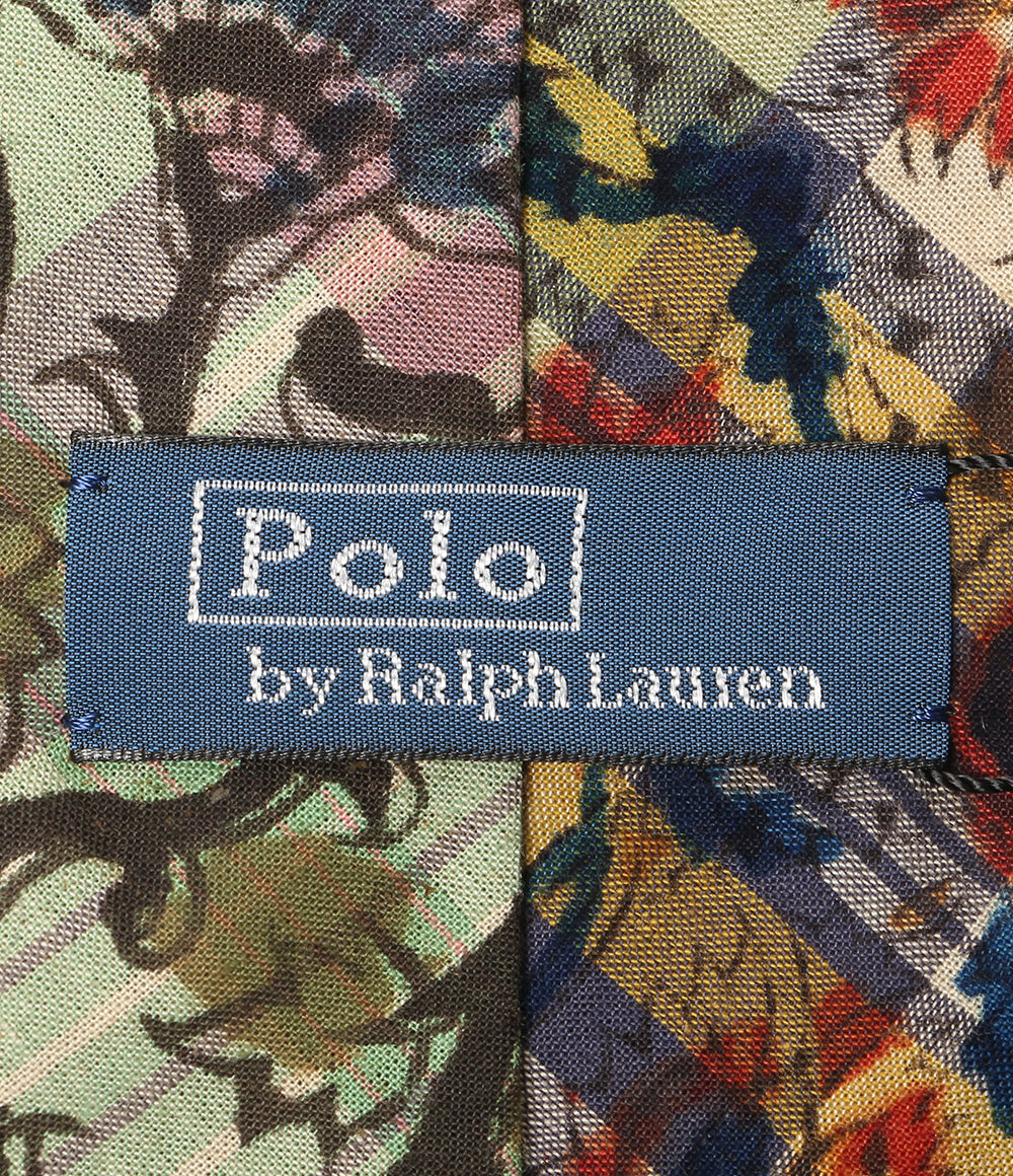 美品 POLO RALPH LAUREN ネクタイ パッチワーク マドラス コットン メンズ ポロ・ラルフローレン