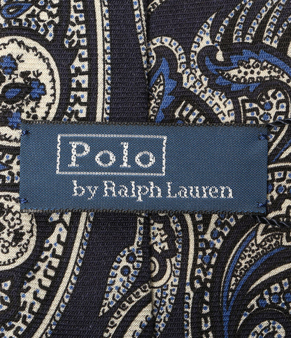 美品 POLO RALPH LAUREN ネクタイ ペイズリー ウール シャリー メンズ ポロ・ラルフローレン