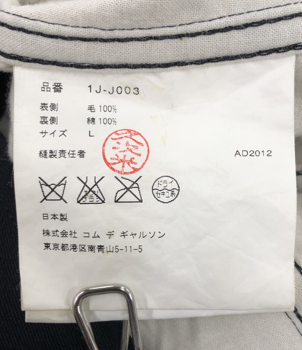 BLACK COMME des GARCONS 燕尾ジャケット ブラック 1J-J003 レディース SIZE L ブラックコムデギャルソン