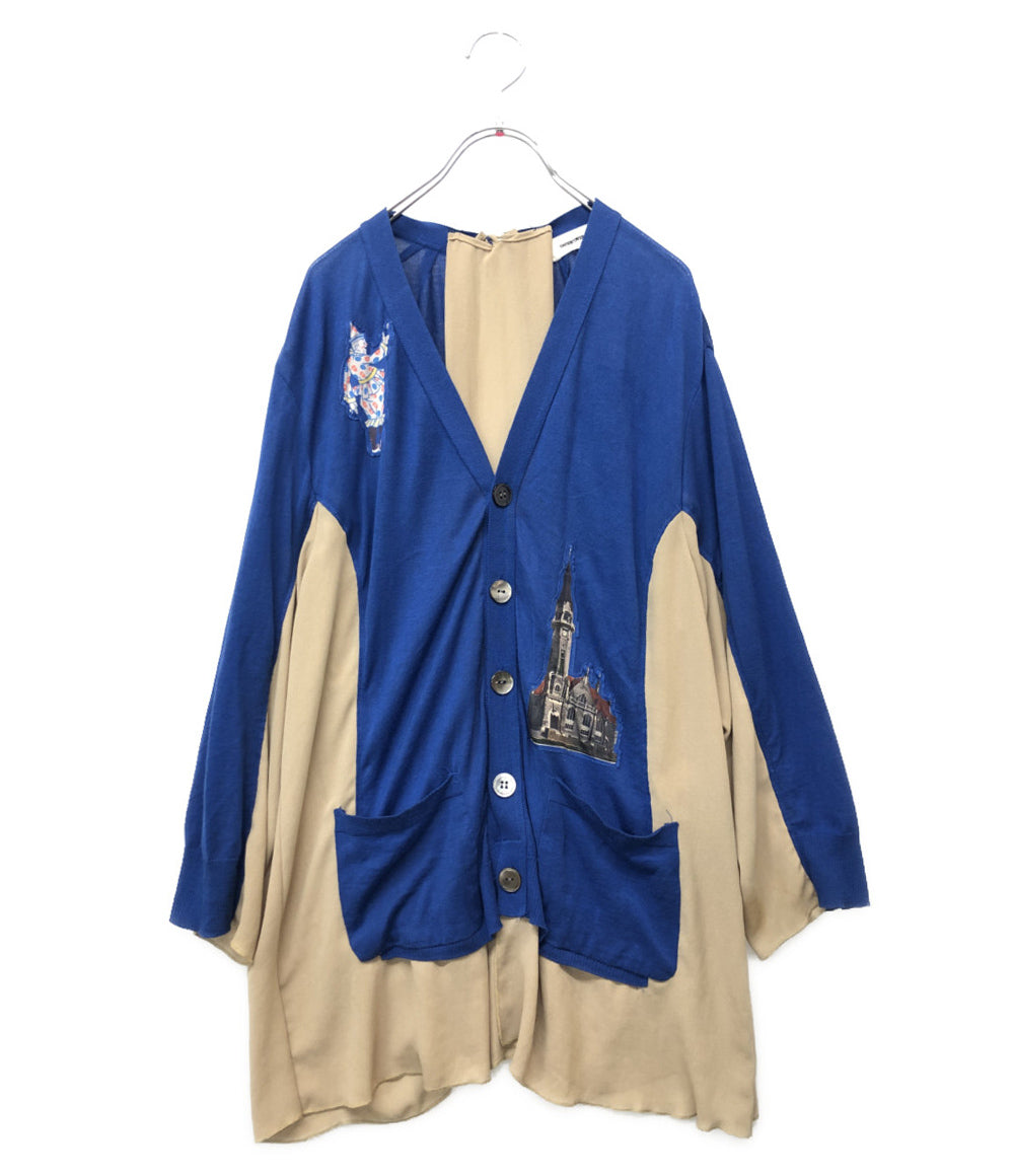 UNDERCOVER カーディガン K1903 Vネック ブルー レディース SIZE 1 アンダーカバー