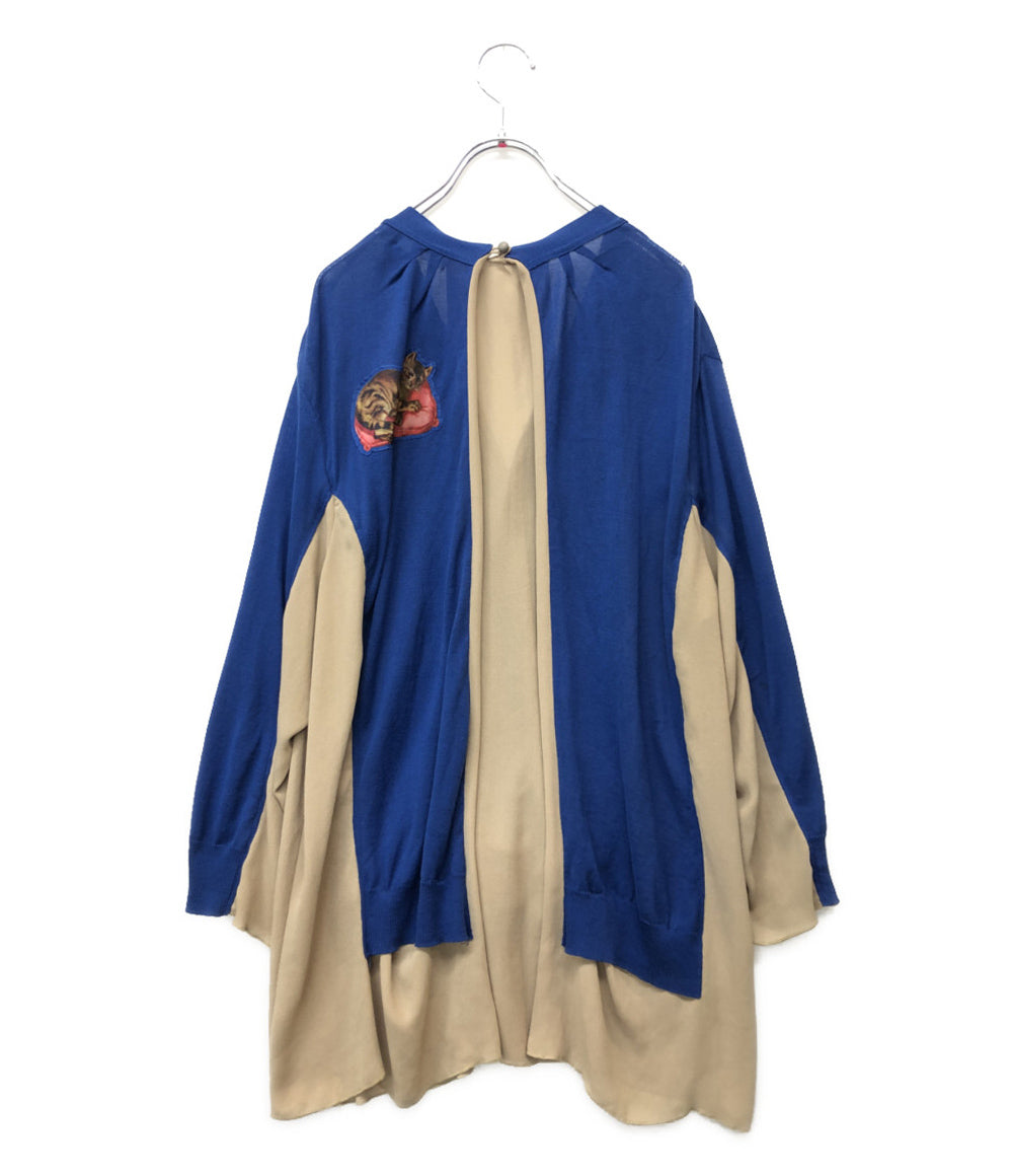 UNDERCOVER カーディガン K1903 Vネック ブルー レディース SIZE 1 アンダーカバー