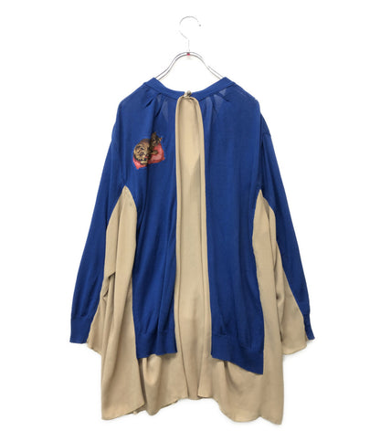 UNDERCOVER カーディガン K1903 Vネック ブルー レディース SIZE 1 アンダーカバー