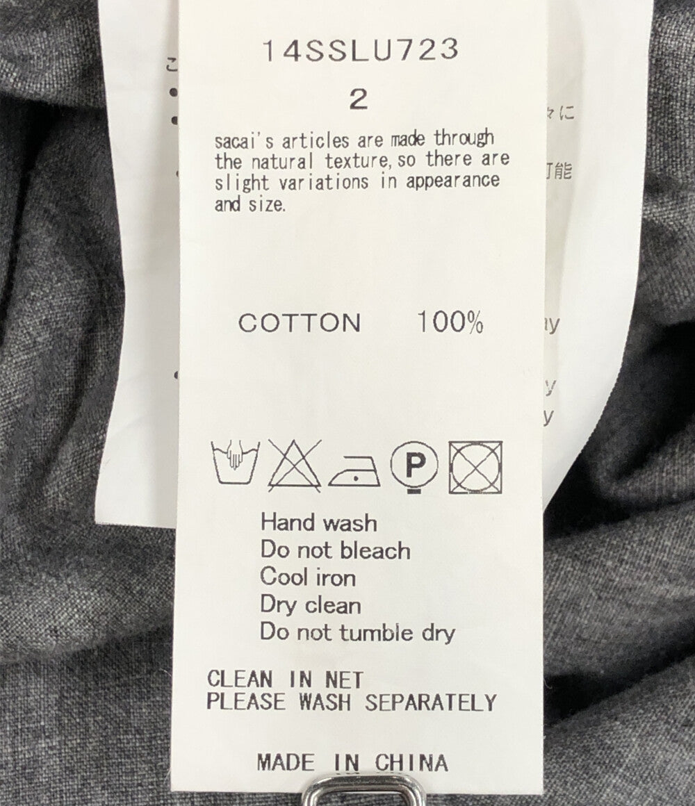 sacai luck 半袖シャツ グレー 14SSLU723 レディース SIZE 2 サカイラック