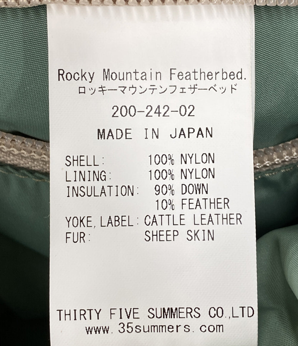 美品 Rocky Mountain Featherbed ダウンベスト CHRISTY VEST 50周年 KHAKI 200-242-02 メンズ SIZE 40 ロッキーマウンテンフェザーベッド