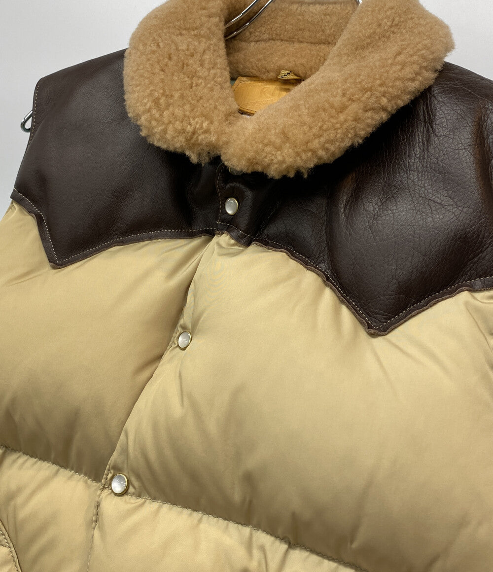 美品 Rocky Mountain Featherbed ダウンベスト CHRISTY VEST 50周年 KHAKI 200-242-02 メンズ SIZE 40 ロッキーマウンテンフェザーベッド