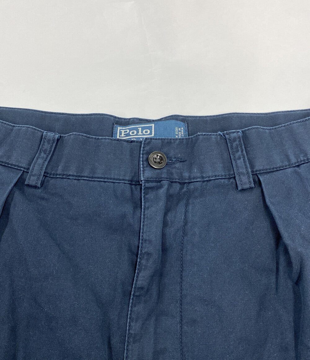 POLO RALPH LAUREN ハーフパンツ CHINO NAVY W32 ツータック メンズ SIZE 32 ポロ・ラルフローレン